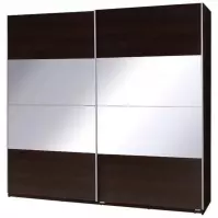 Szekrény Twister 2 gesztenye wenge/tükör 225 cm