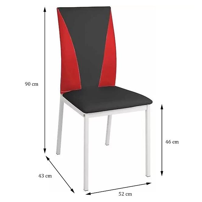 Szék Sofia  80028C-SQ piros/fekete