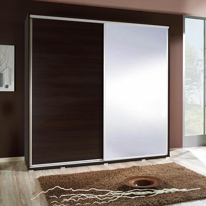 Szekrény Penelopa tükörrel gesztenye/wenge 205 cm