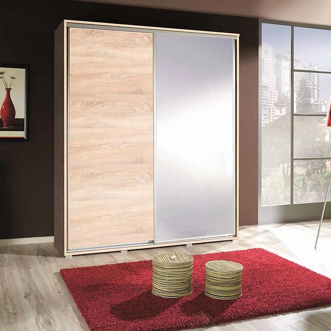Szekrény Penelopa tükörrel sonoma 155 cm,2