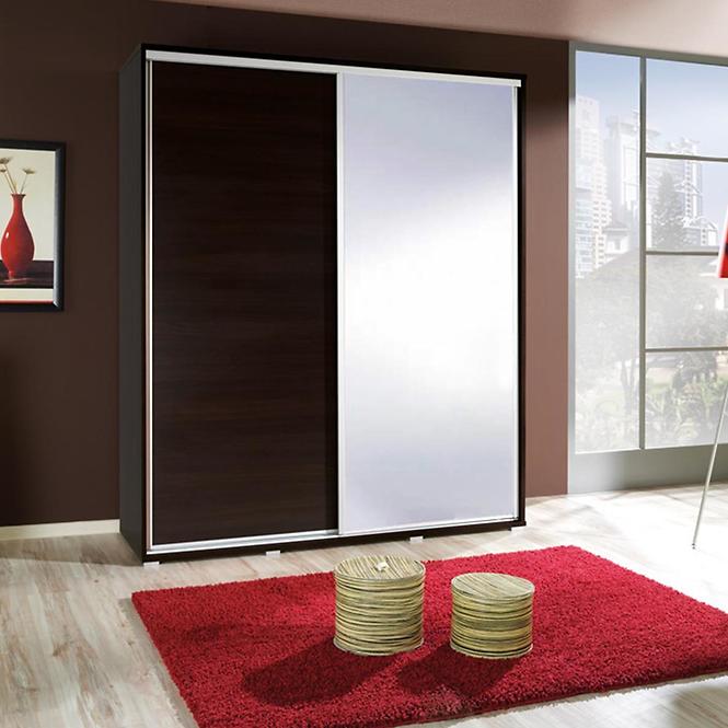 Szekrény Penelopa tükörrel/gesztenye wenge 155 cm,2