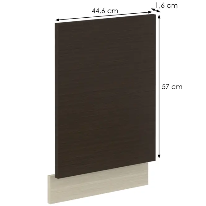 Ajtó mosogatógéphez Wiktoria cham/leg 570X446,2