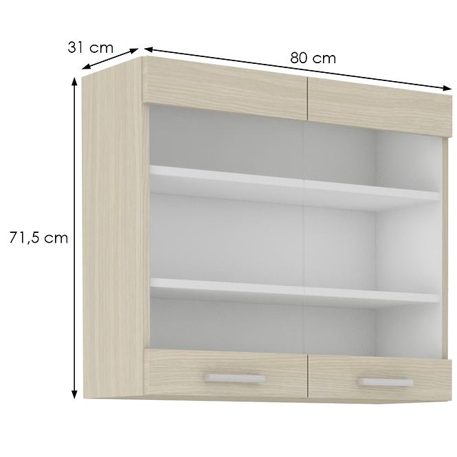 Konyhaszekrény Wiktoria chamonix/legno 80GS-72,2