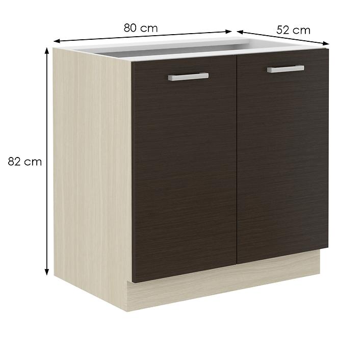 Konyhaszekrény Wiktoria chamonix/legno 80ZL 2F BB