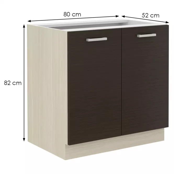 Konyhaszekrény Wiktoria chamonix/legno 80ZL 2F BB,2