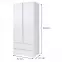 Szekrény Cosmo C02 92 cm fehér,2