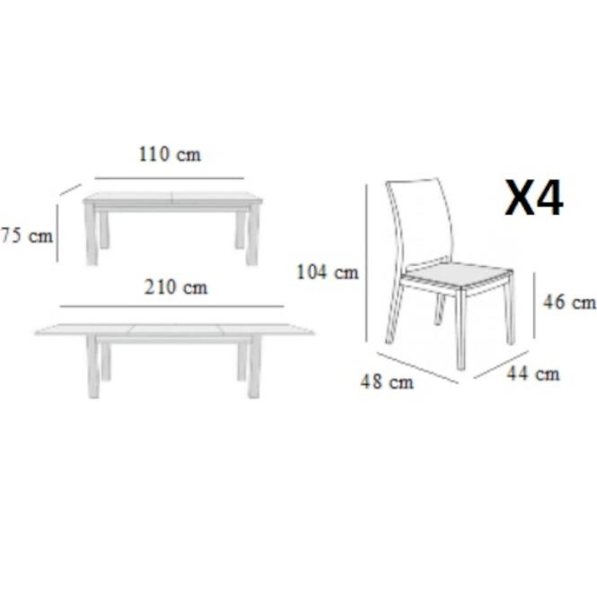 Étkező készlet Paula2 1+4