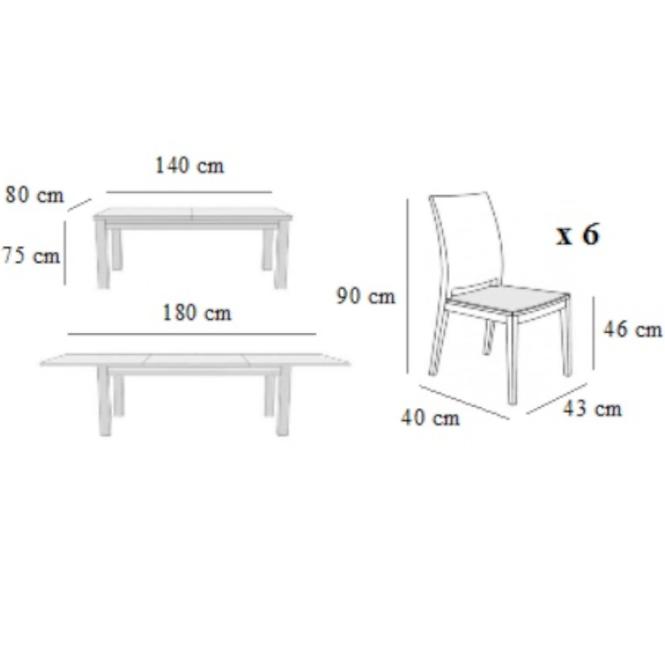 Étkező készlet Oliwia2 1+6