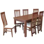 Étkező készlet Weronika 1+6 ST654 I gesztenye KR810 BR2432 D1P műbőr