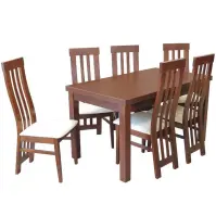Étkező készlet Weronika 1+6 ST654 I gesztenye KR810 BR2432 D1P műbőr