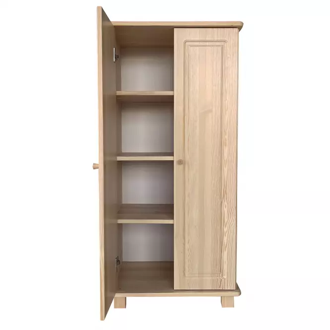 Komód 120/60/2 ajtó fenyő vésett mintával