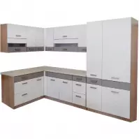 Konyhabútor Global 160X290KS tölgy sonoma/fehér/szürke