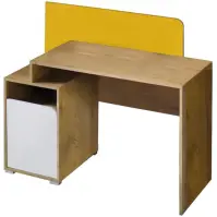 Íróasztal Bruno 8 tölgy lefkas/fehér/sárga