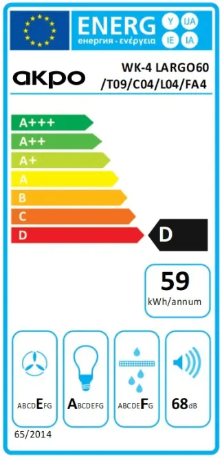 Páraelszívó Largo WK-4 rozsdamentes acél 60,6