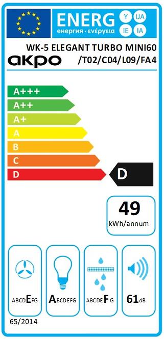 Páraelszívó WK-5 Elegant Mini Turbo 60CM fehér