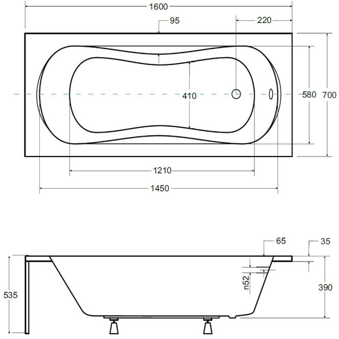 Kád Aria Plus 160/70