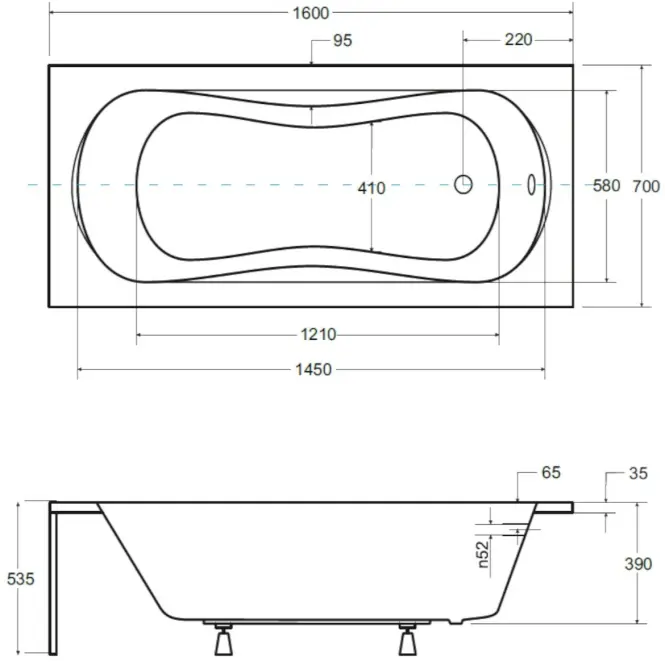 Kád Aria Plus 160/70,3