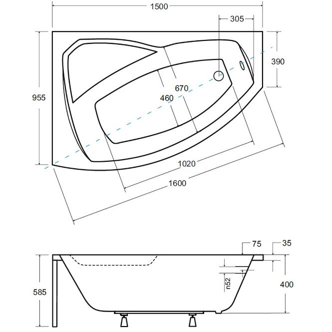 Kád Rima 150/95 balos