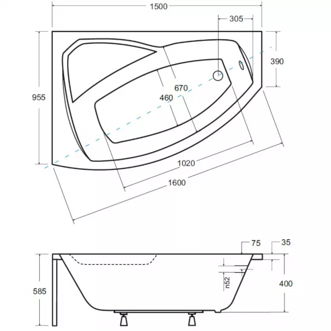 Kád Rima 150/95 balos,2