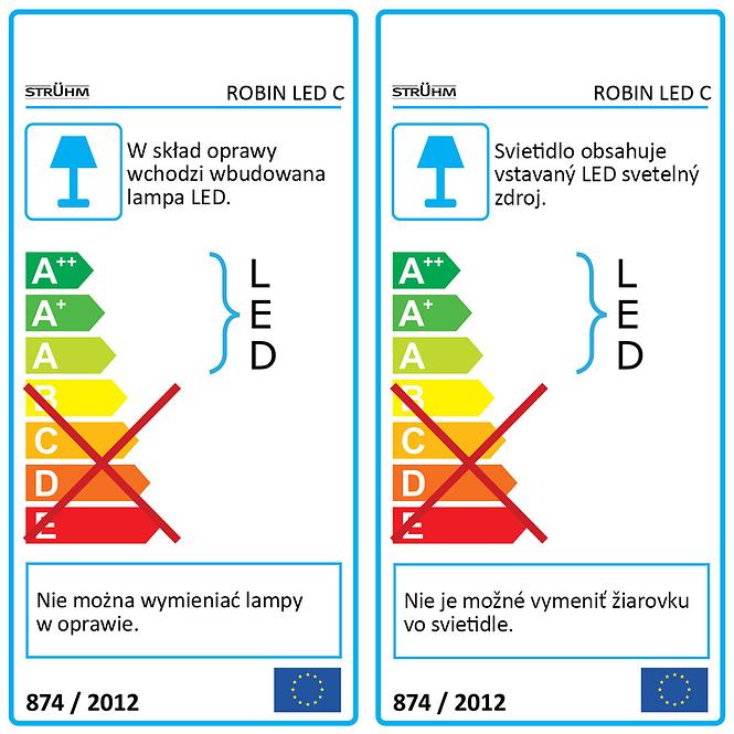 Mennyezeti beépíthető lámpa Robin LED C 12W 4000K 03086