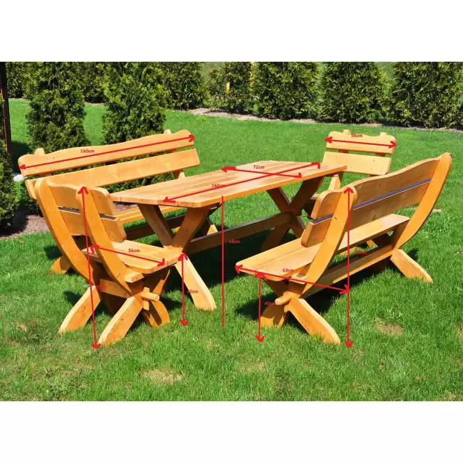 Kerti készlet B115 teak,2