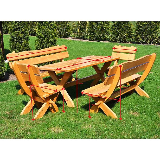 Kerti készlet B115 teak,2
