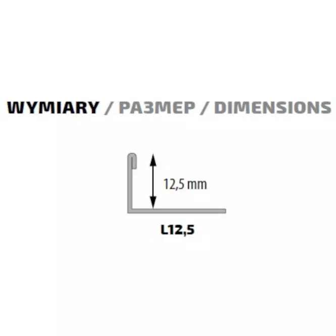 Profil l 12.5mm st l12.5 2.5m,2