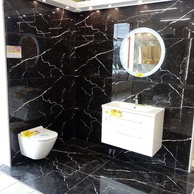 Csempe Gres Black Marquina High Glossy Rekt. 60/120