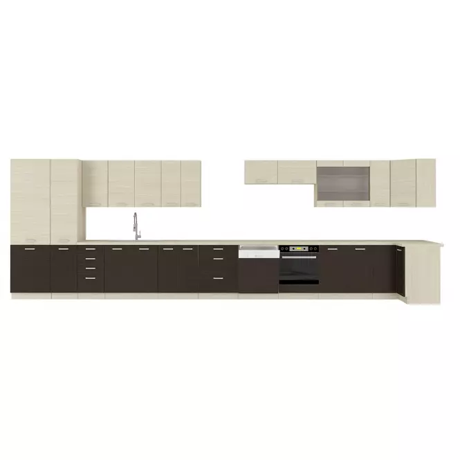 Konyhaszekrény Wiktoria chamonix/legno 60d 2f bb