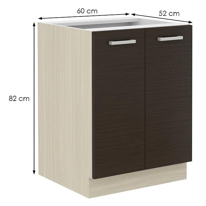 Konyhaszekrény Wiktoria chamonix/legno 60d 2f bb,2