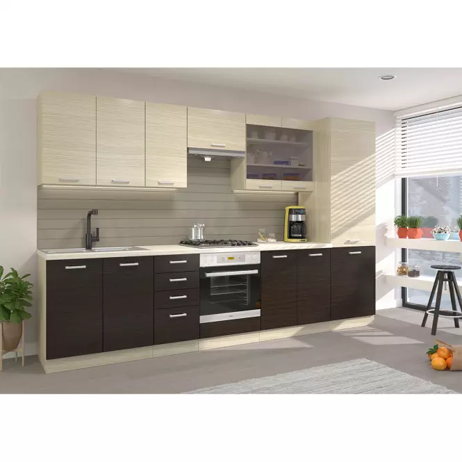 Konyhaszekrény Wiktoria chamonix/legno 60d 2f bb,3