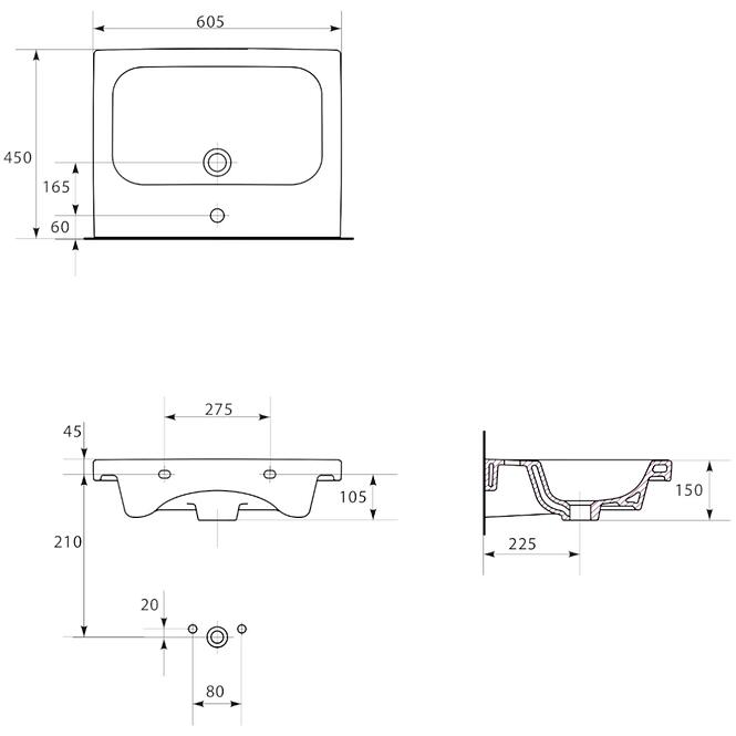 Mosdókagyló Colour 60