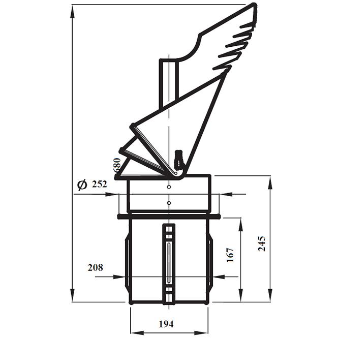 Rotoventilátor Dragon RO200CH-DR-PT