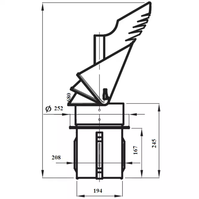 Rotoventilátor Dragon RO200CH-DR-PT,2