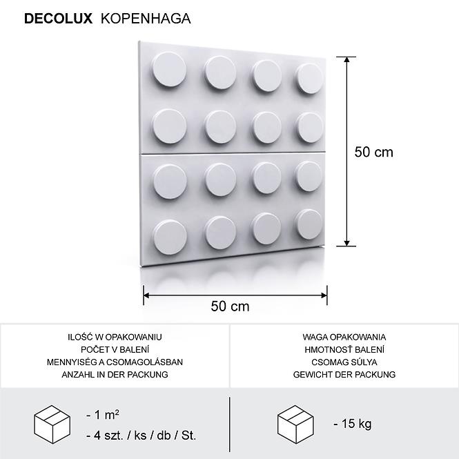 Dekorpanel Kopenhaga 3D falpanel 50x50