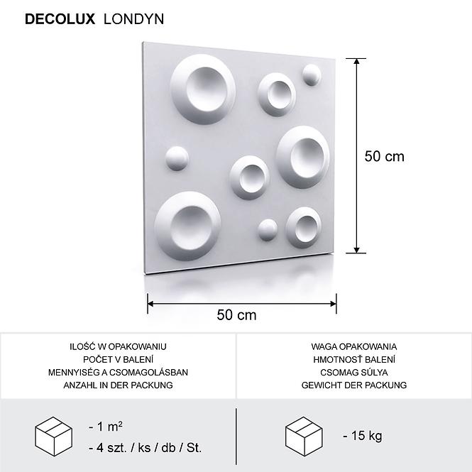 Dekorpanel Londyn 3D falpanel 50x50 cm