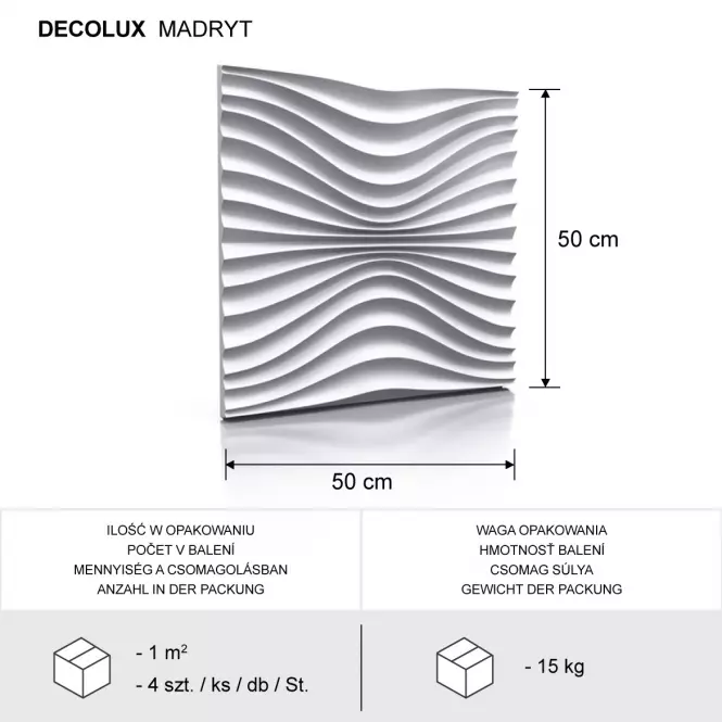 Dekorpanel Madryt 3D panel 50x50 cm