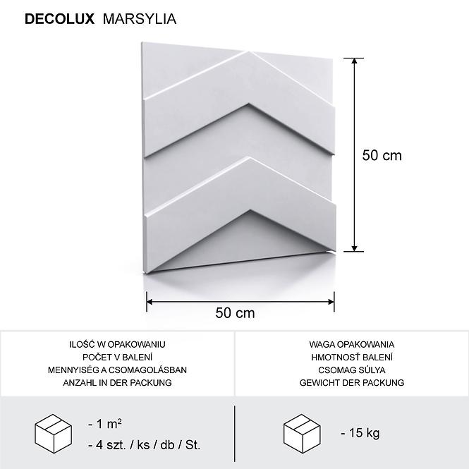 Dekorpanel Marsylia 3D falpanel 50x50 cm