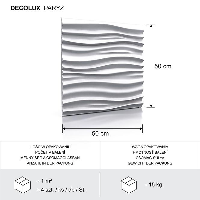 Dekorpanel Paris 3D falpanel 50x50 cm