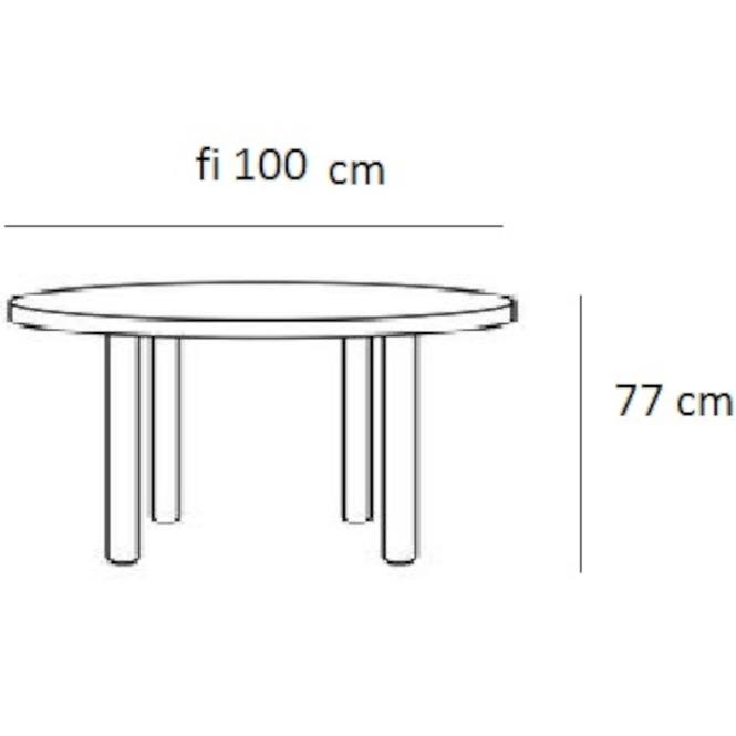 Asztal  T33 FI100 fehér, mat AA