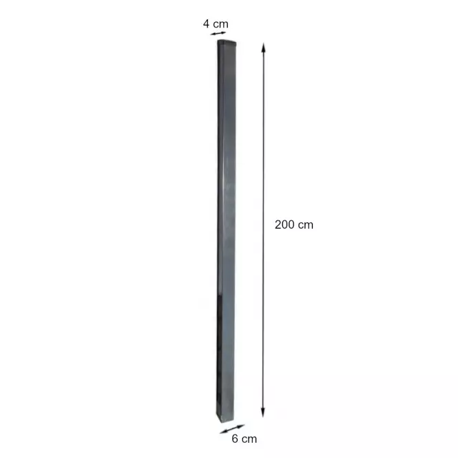 Oszlop 40X60X1,30X2000MM  GA+7016 antracit 7068543,2