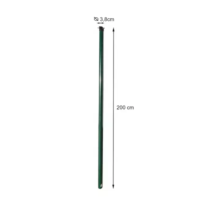 Támasztó oszlop  2000x38mm zöld horganyzott 7026660,3