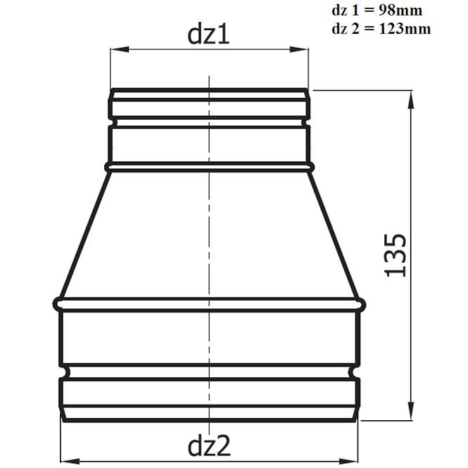 Szűkítő  RDS125/100-OC