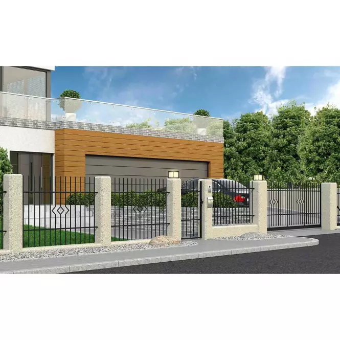 Kerítés panel Porto 2 2m|1,2m ZN+RAL7016,3