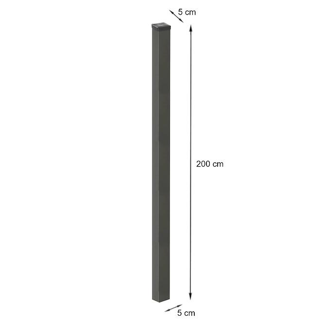 Kapuoszlop 50X50 (2,00)+RAL7016