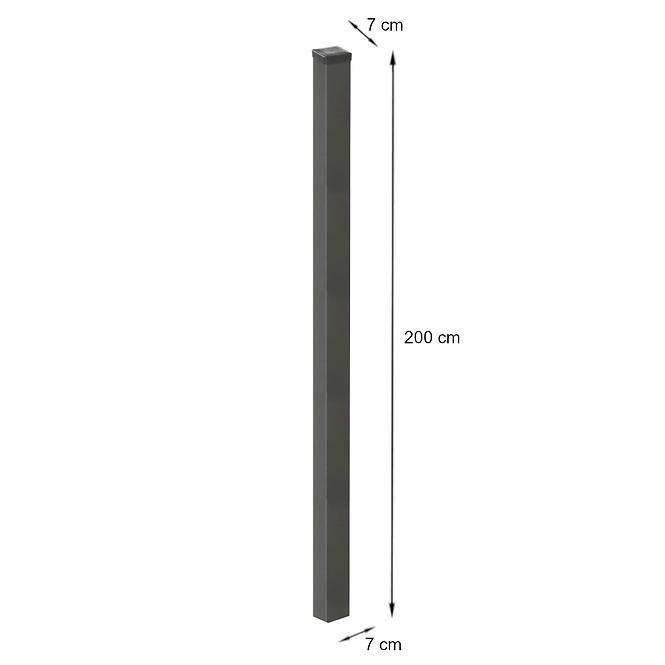 Kapuoszlop 70X70 ZN+RAL7016