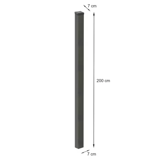 Kapuoszlop 70X70 ZN+RAL7016,2