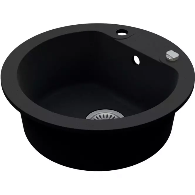 Mosogató Granit  1K 510x510 fekete,2