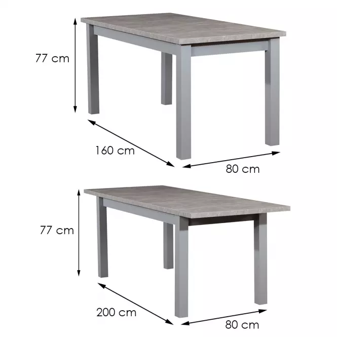Asztal  ST28 160X80+40,2
