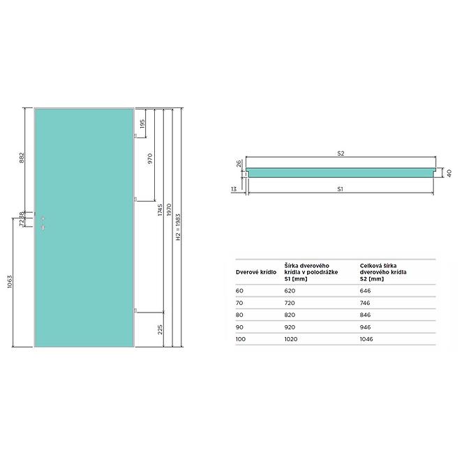 Dallas beltéri ajtó 4*4 60B tölgy